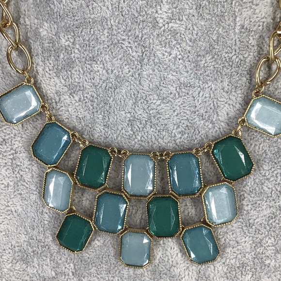 Necklace fashion statement gold tone rhinestone - Picture 5 of 8